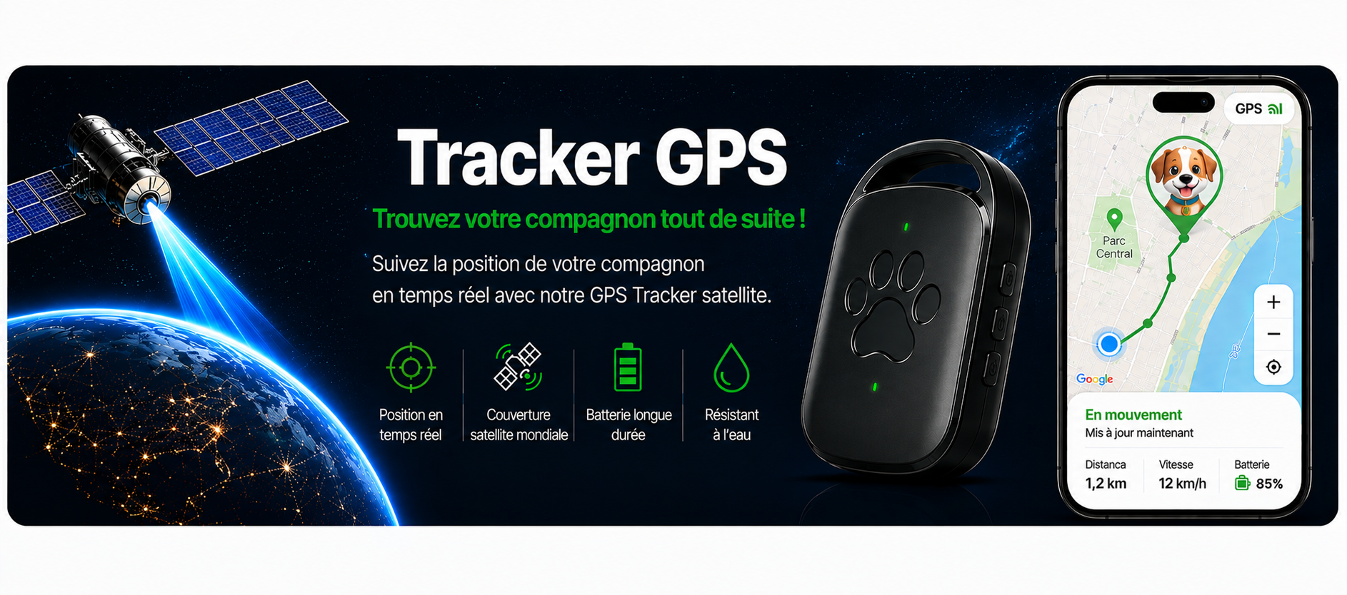 Tracker GPS ChipRegister pour suivre votre compagnon en temps réel